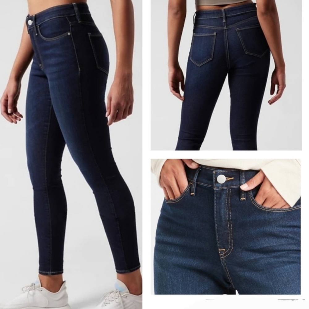 EUC Athleta Sculptek Dark wash jeans. Stretch Jeans. Discontinued style. Size 4